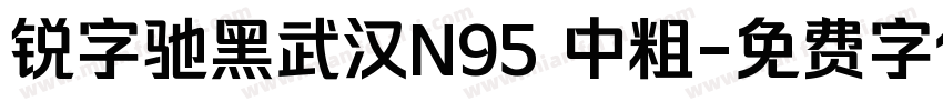 锐字驰黑武汉N95 中粗字体转换